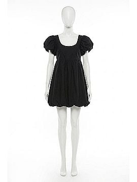 English Factory Bubble Scoop Neck Dress in Black (view 1)