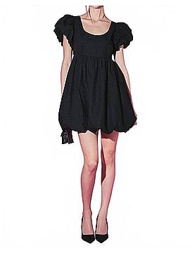 English Factory Bubble Scoop Neck Dress in Black (view 2)