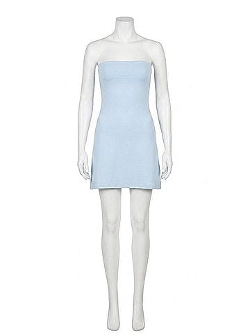 Susana Monaco Essential Tube Mini Dress in Light Blue (view 1)