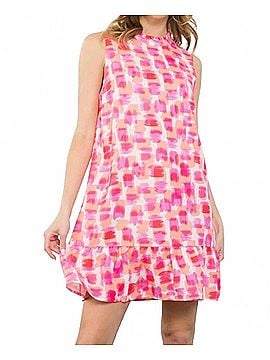 THML Kinsley Shift Dress in Tangerine, Neon Shocking Pink, Light Violet (view 2)