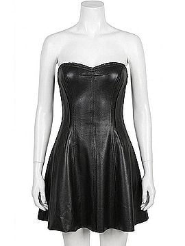 Olivaceous Maxxine Faux Leather Mini Dress in Black (view 1)