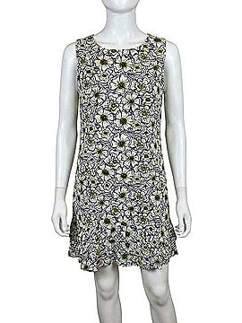 Lulu-B Sunshine Ruffle Sleeveless Dress in Black/White/Yellow (view 1)