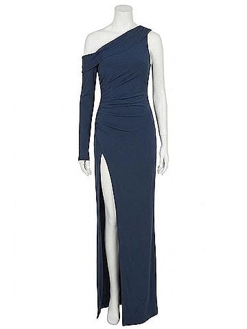 Katie May Mojava Gown One Shoulder Maxi Dress in Deep Sea (view 1)