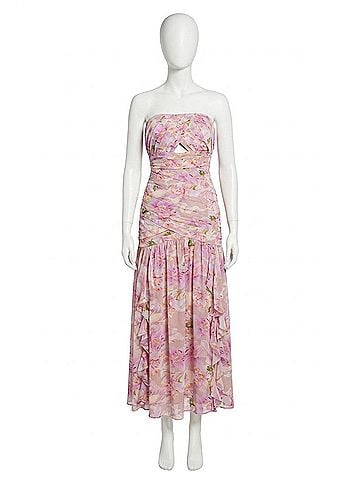 Astr Estefany Maxi Dress in Pink Floral (view 1)