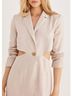 Rumer Solid White Harper Blazer in Natural Size S - photo 3