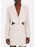 Rumer Solid White Harper Blazer in Natural Size S - photo 6