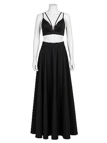 Jadore Women's Two Piece Dress in Black (view 1)