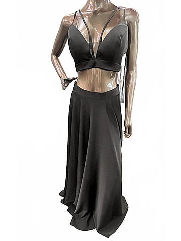 Jadore Women's Two Piece Dress in Black (view 2)