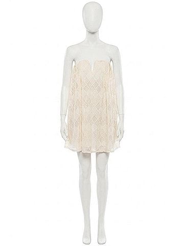 StyleStalker Empire Strapless Dress in Ivory (view 1)