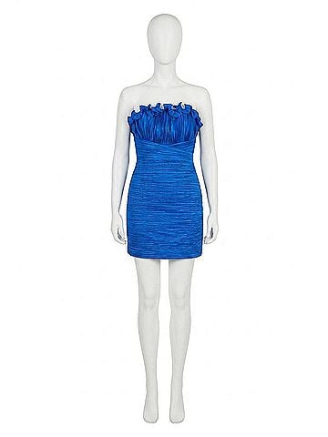 AMUR Ashtyn Mini Dress in Deep Oceans (view 1)