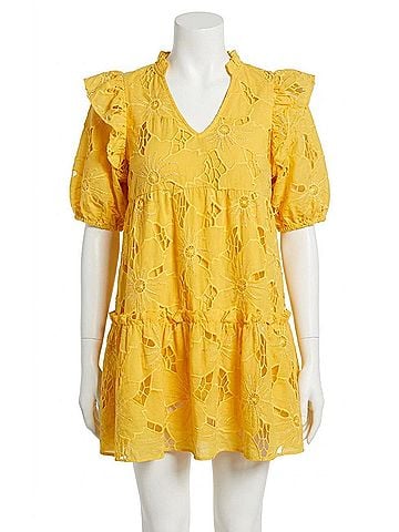 Buddy Love Ensley Mini Dress in Yellow (view 1)