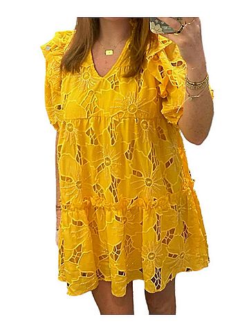 Buddy Love Ensley Mini Dress in Yellow (view 2)