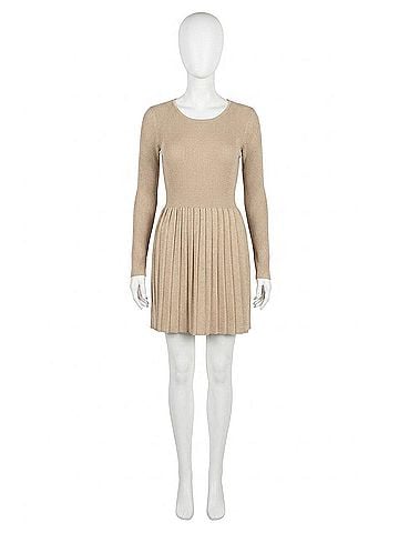 Heyson Cozy Cues Fit &amp; Flare Sweater Dress in Oatmeal (view 1)