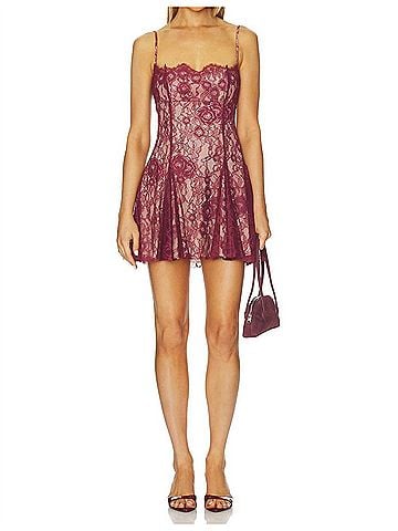 Majorelle Tracy Mini Dress in Oxblood (view 2)