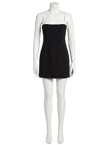 French Connection Azra Twill Corset Strap Mini Dress in Blackout (view 1)