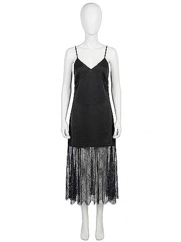 Greylin Sheer Skirt Slip Dress in Black (view 1)
