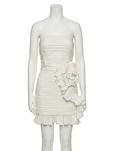 AMUR Isla Rosette Mini Dress in Ivory (view 1)