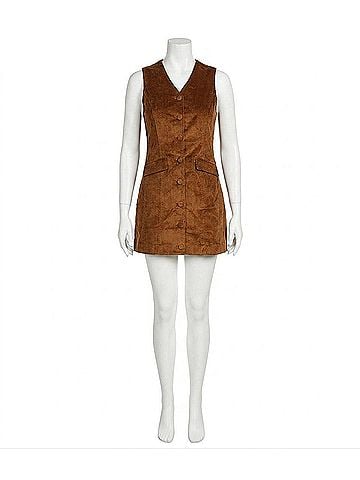 Astr Gisselle Corduroy Mini Dress in Camel (view 1)