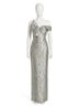 Alexander by Daymor Silver Long Gown in Silver Size 10 - photo 1