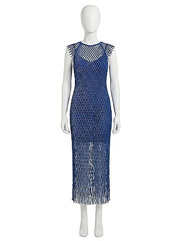 SIMKHAI Faylen Knit Midi Dress in Royal Blue (view 1)