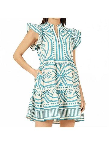 Omika Wilora Mini Dress in Jolie Lagoon (view 2)
