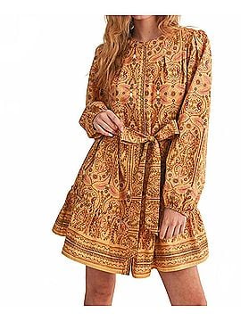 &merci Mara Dress in Gold/ Yellow (view 2)