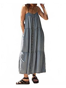 Saltwater LUXE Chieri Midi Dress in Vintage Indigo (view 2)