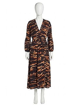 Melissa Odabash Gabby Maxi Kaftan Dress in Tiger Print (view 1)