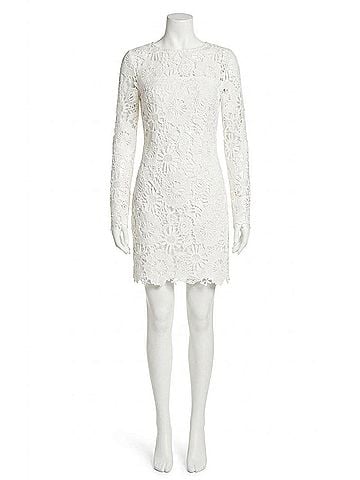 Milly Nessi 3d Lace Mini Dress in White (view 1)