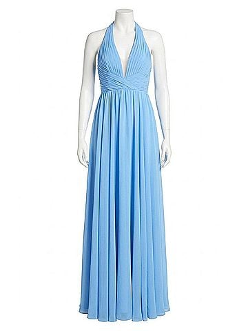 Colors Dress Chiffon Halter Gown in Blue (view 1)