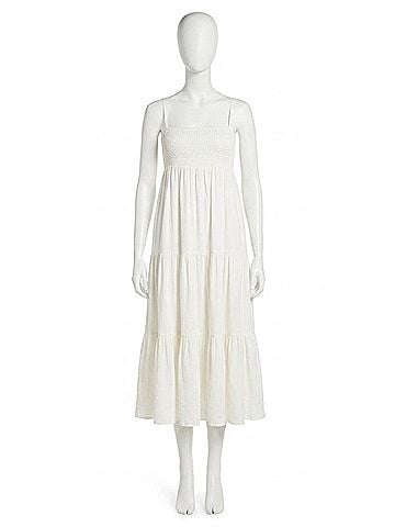 Saltwater LUXE Sorrento Midi Dress in Salt (view 1)