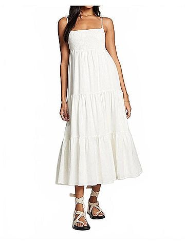 Saltwater LUXE Sorrento Midi Dress in Salt (view 2)