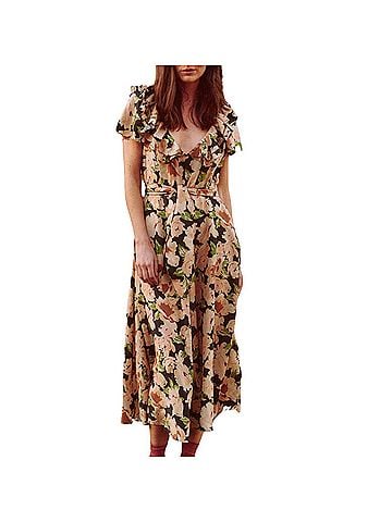 The Great. The Parish Dress in Victorian Rose Print (view 2)