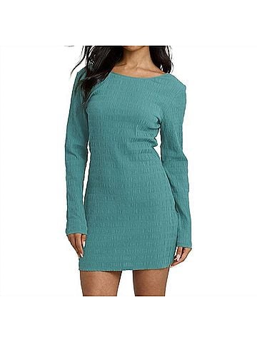 Billabong Dream Life Mini Dress in Bay Blue (view 2)