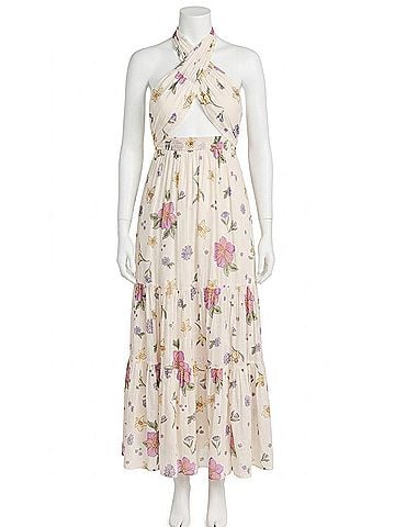 Free People Luna Convertible Maxi Dress in Ivory Combo, Off White, Floral (view 1)