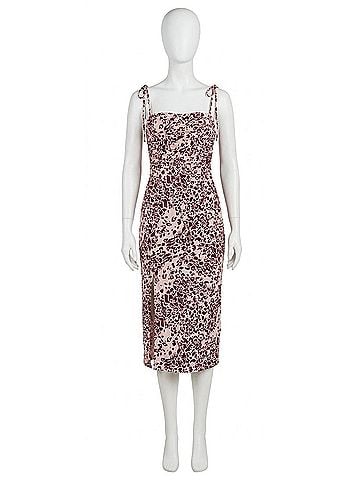 Free People Show Stopper Printed Sleeveless Midi Dress in Pink (view 1)