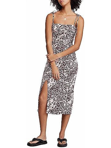 Free People Show Stopper Printed Sleeveless Midi Dress in Pink (view 2)