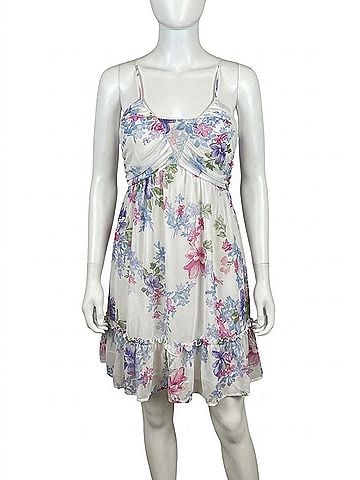 White Birch Garden Wedding Mini Dress in White (view 1)