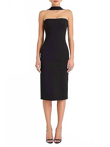 Amanda Uprichard Kimana Dress in Black (view 2)