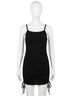 Active Basic Black Ruched Cami Dress in Black Size S - photo 1