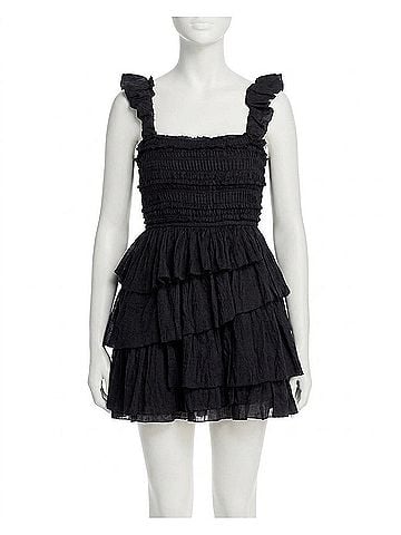 Sea New York Sleeveless Tiered Dress in Black (view 1)