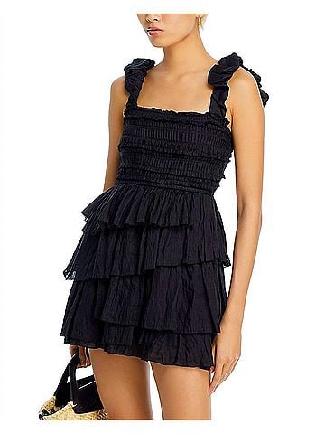 Sea New York Sleeveless Tiered Dress in Black (view 2)