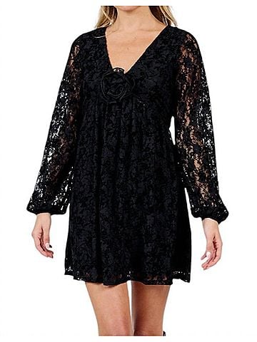Sadie & Sage At Dusk Mini Dress in Black (view 2)