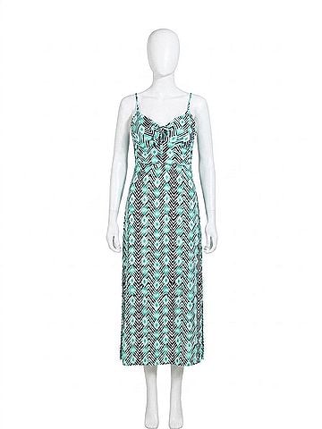 Veronica M. Barbados Maxi Dress With Slit in Mint (view 1)