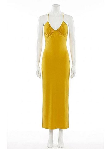 Ronny Kobo Damee Knit Dress in Canary (view 1)