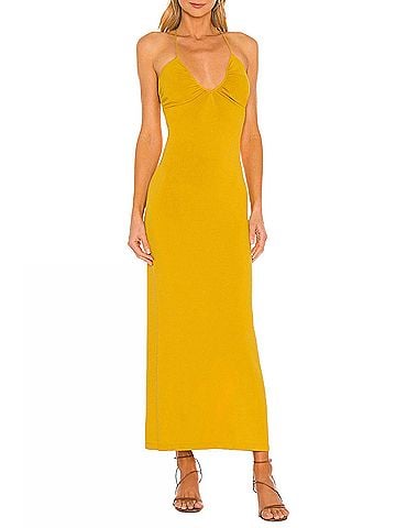 Ronny Kobo Damee Knit Dress in Canary (view 2)