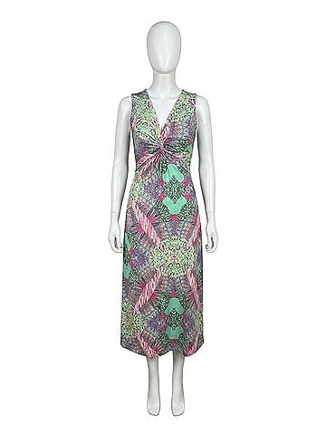 Veronica M. Twist Sleeveless Maxi Dress in Memphis (view 1)