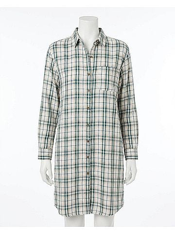 Southern Tide Cam Twill Plaid Mini Dress in Sand White (view 1)