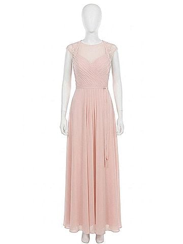 MoriLee by Madeline Gardner Women's Chiffon Gown in Blush (view 1)