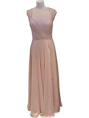 MoriLee by Madeline Gardner Women's Chiffon Gown in Blush (view 2)